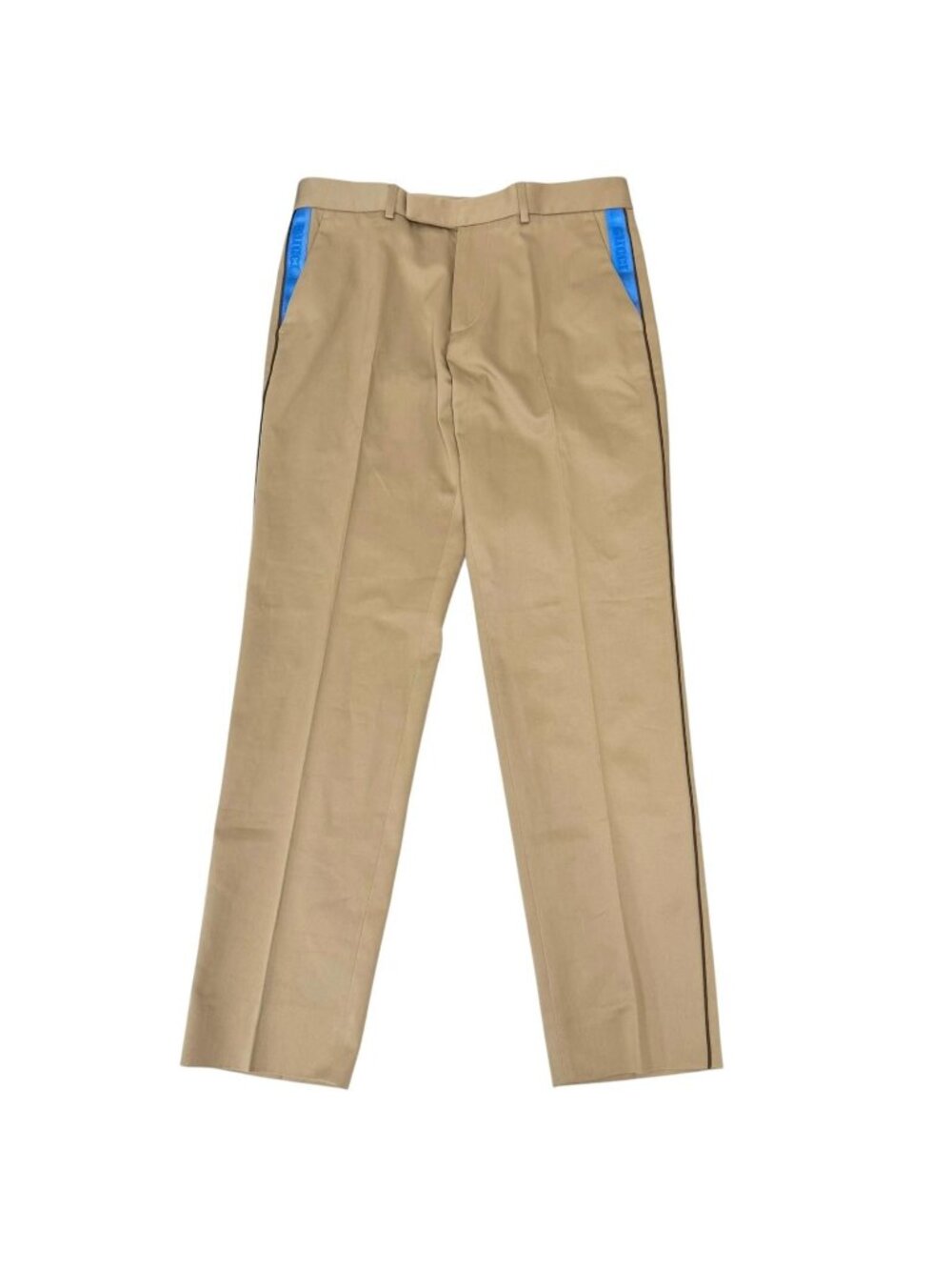 Gucci Cotton 100% Side Line Chinos Tapered Pants Beige 46